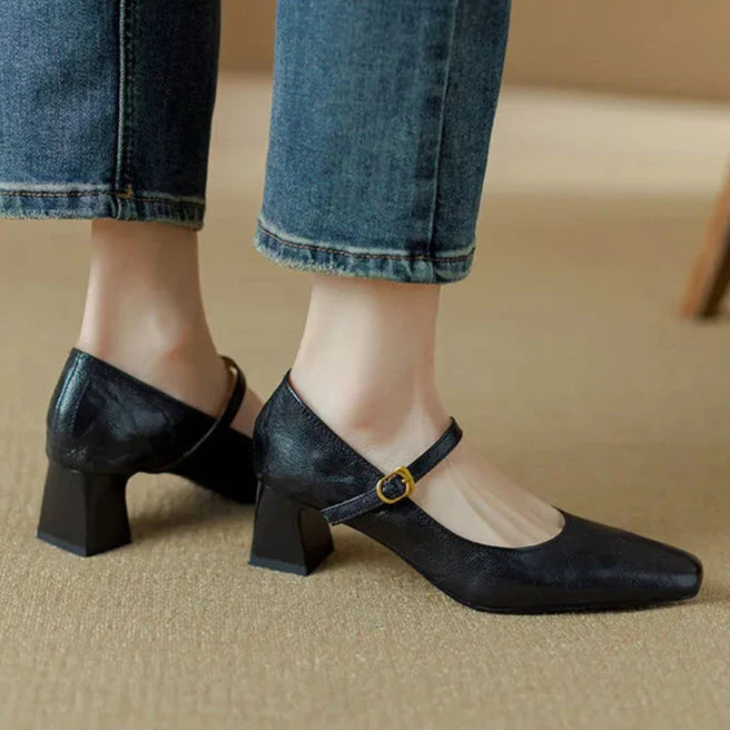 Remina Genuine Leather Heels
