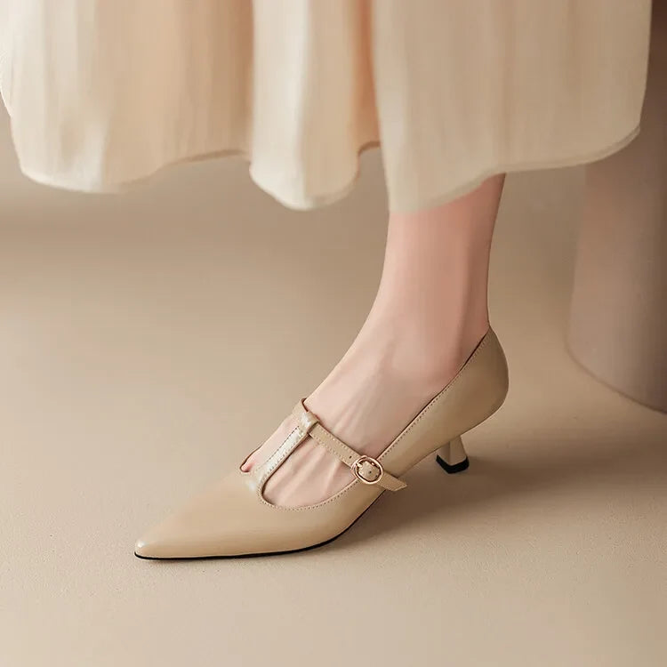 Ileen Genuine Leather Heels