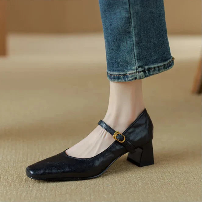 Remina Genuine Leather Heels