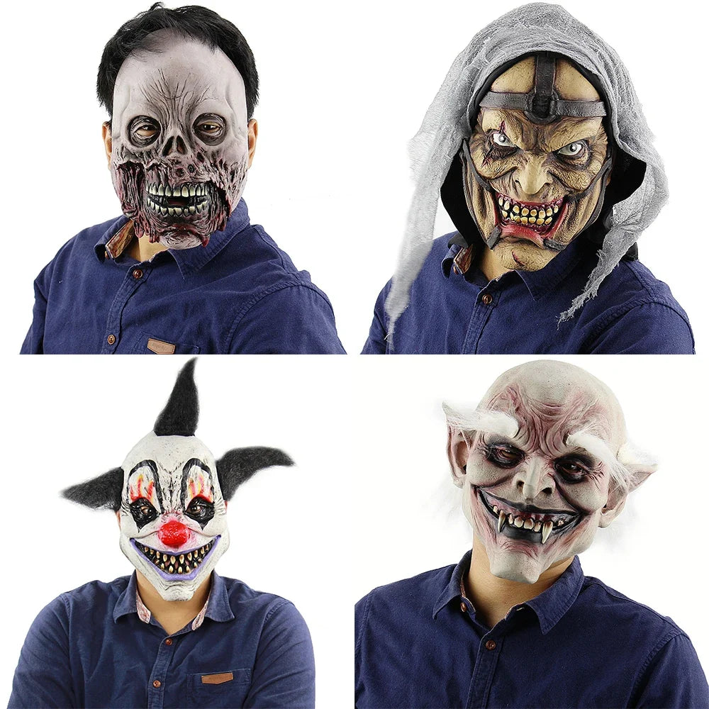 Halloween's Scary Demon Clown Mask for Costume, Party, and Pranks