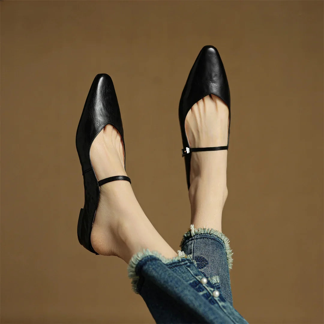 Noa Genuine Leather Mules