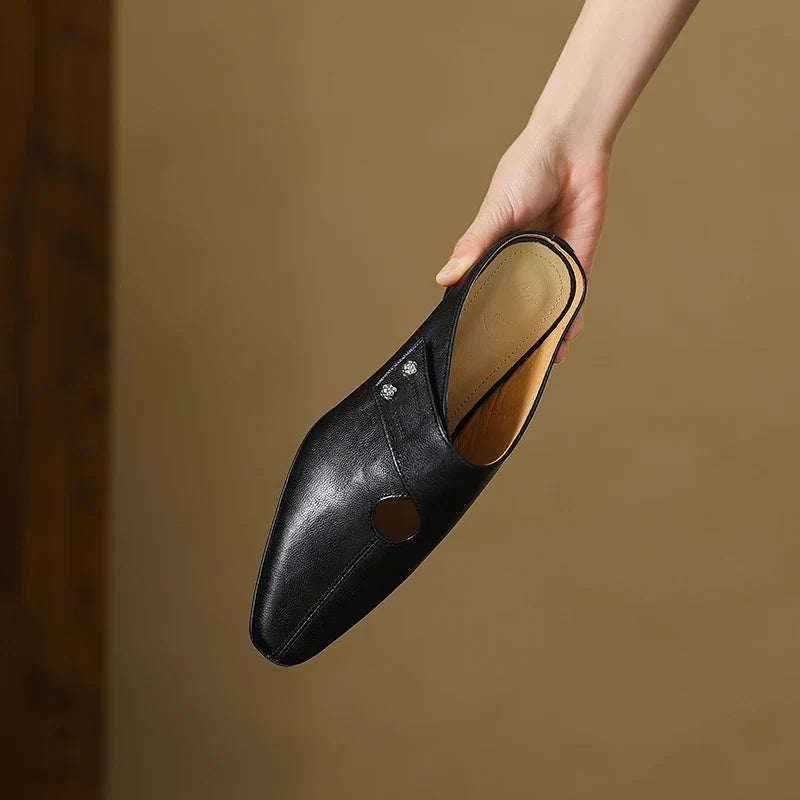 Agnit Genuine Leather Mules