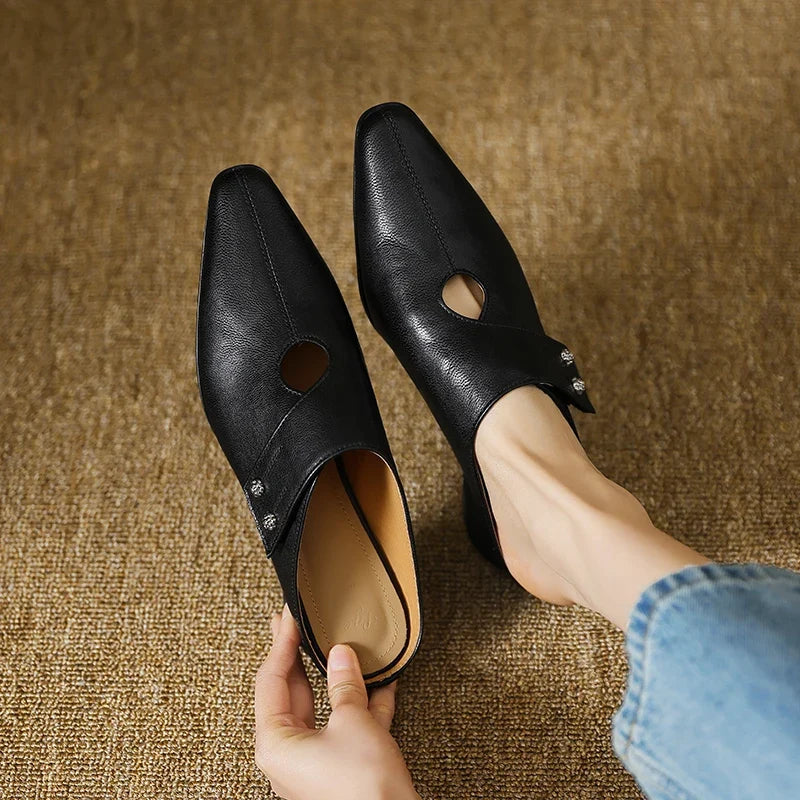 Agnit Genuine Leather Mules