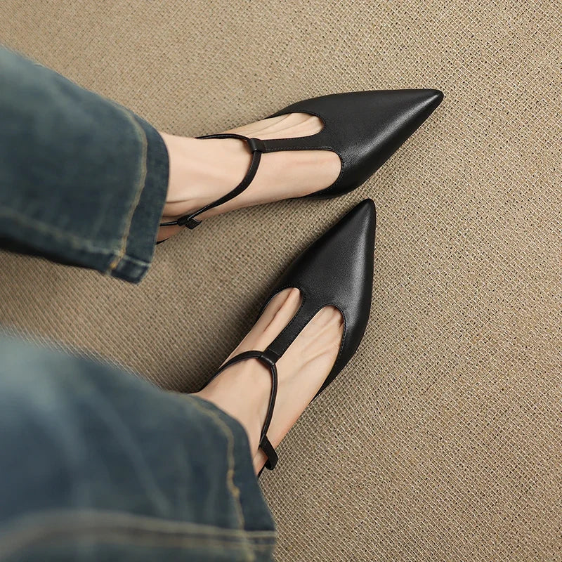 Serava Genuine Leather Heels