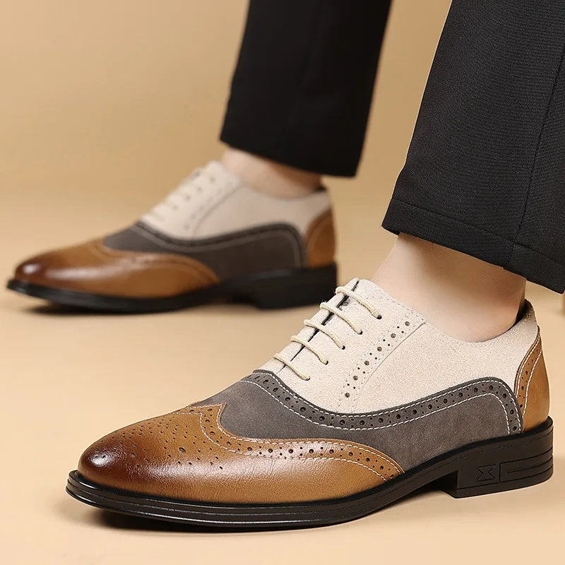 BROGUE LACE-UP SHOES FOR MEN