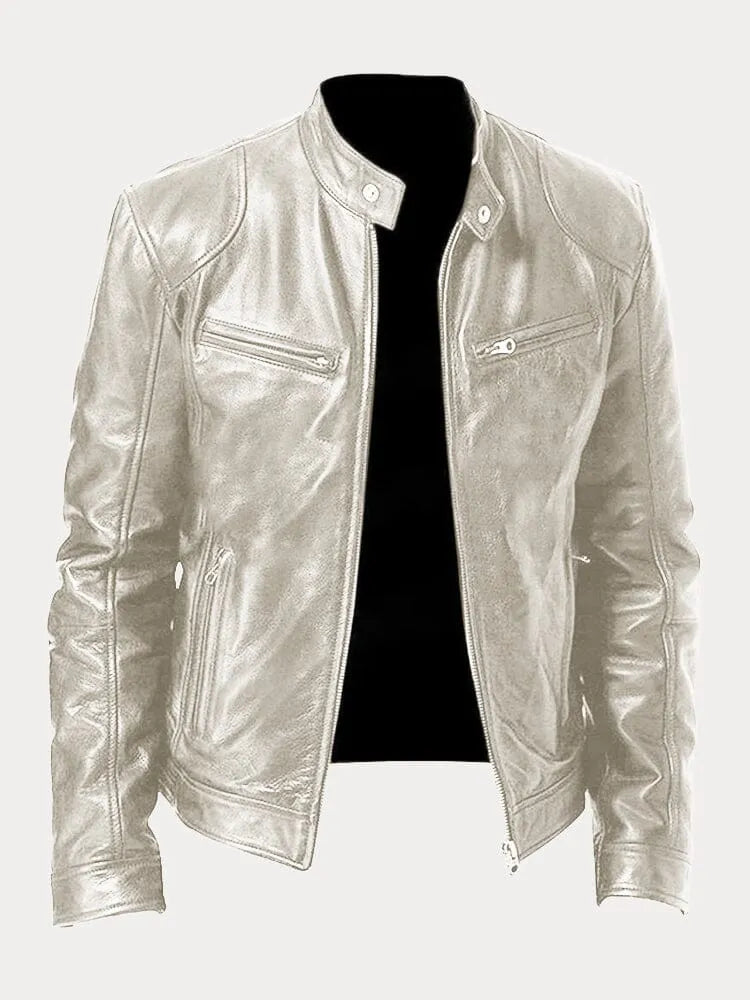 Men's Stand Collar Zip Jacket, Long Sleeves, Zip Pockets