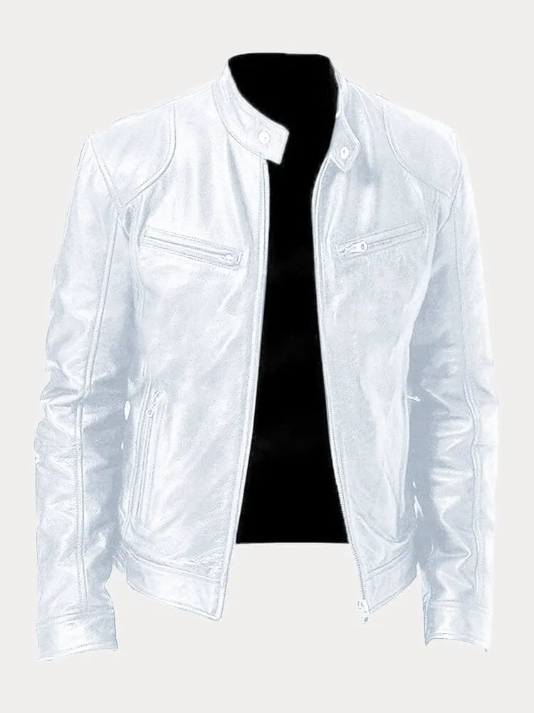 Men's Stand Collar Zip Jacket, Long Sleeves, Zip Pockets