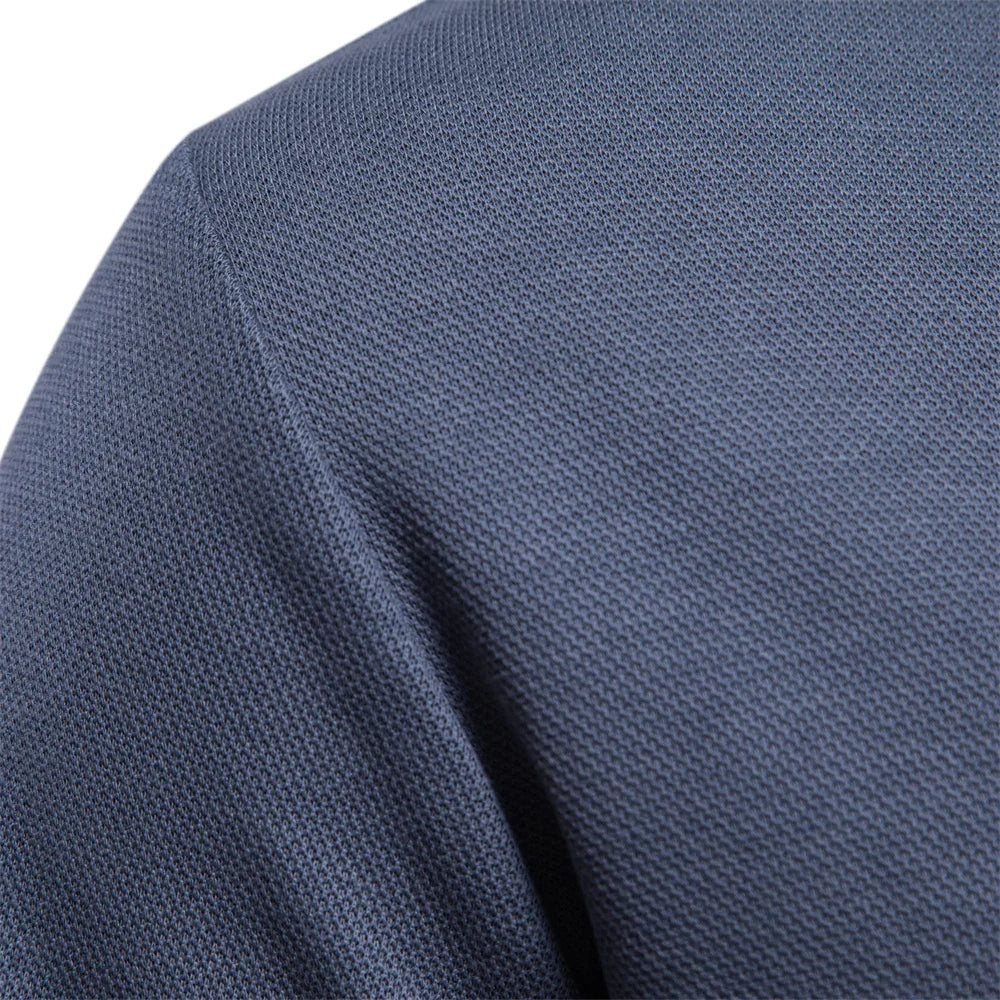 STRUCTURED COLLAR COTTON POLO FOR MEN