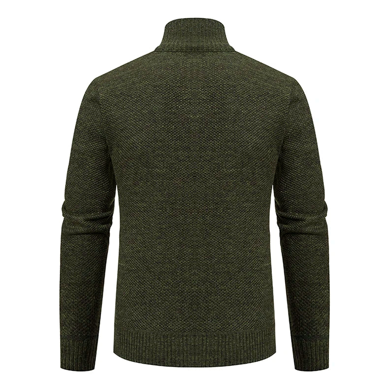 TEXTURED KNIT ZIP JACKET FOR MEN