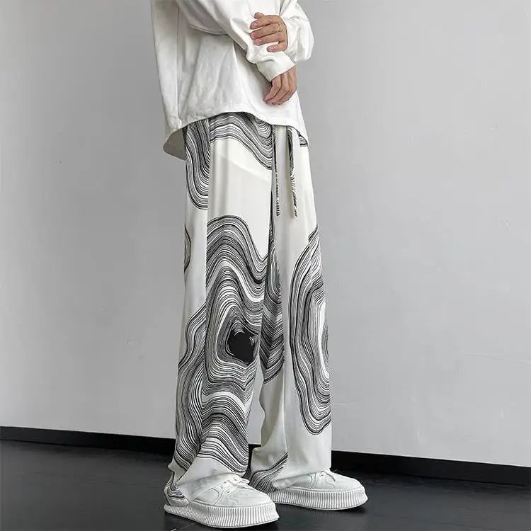 Graph Cotton Trousers