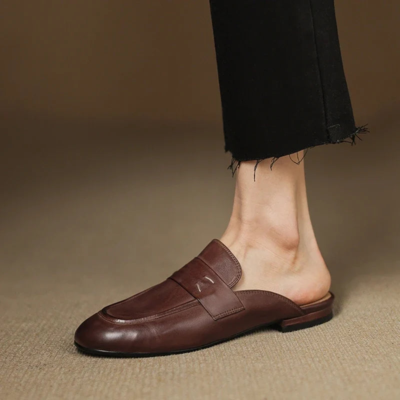 Serin Genuine Leather Mules
