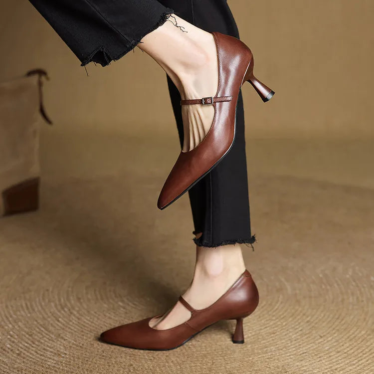 Selene Genuine Leather Pumps