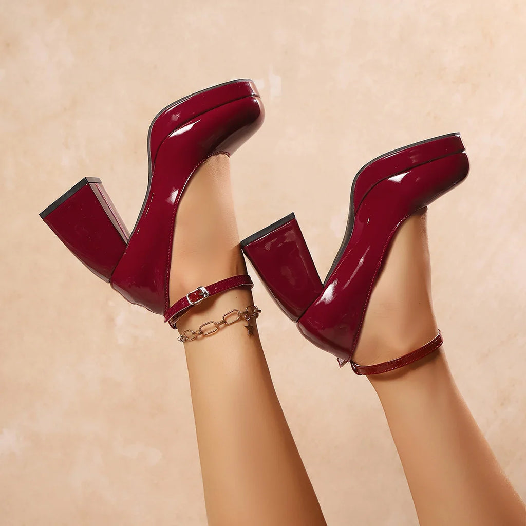 Scarlet Genuine Leather Heels