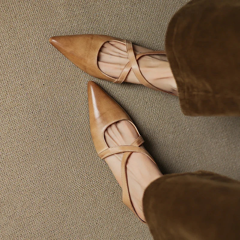 Aluna Genuine Leather Mules