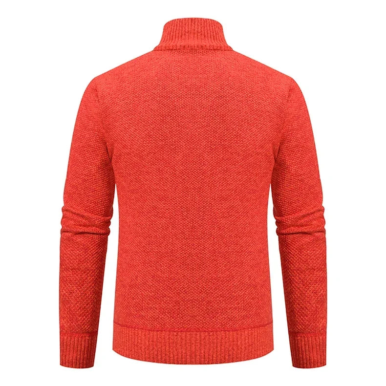 TEXTURED KNIT ZIP JACKET FOR MEN
