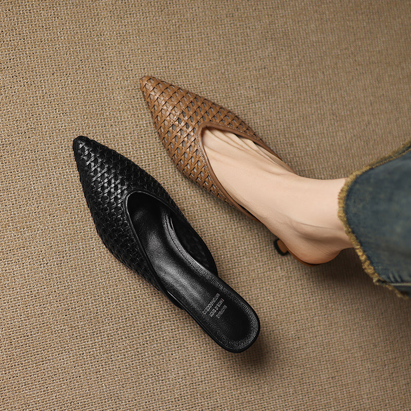Olivia Genuine Leather Mules