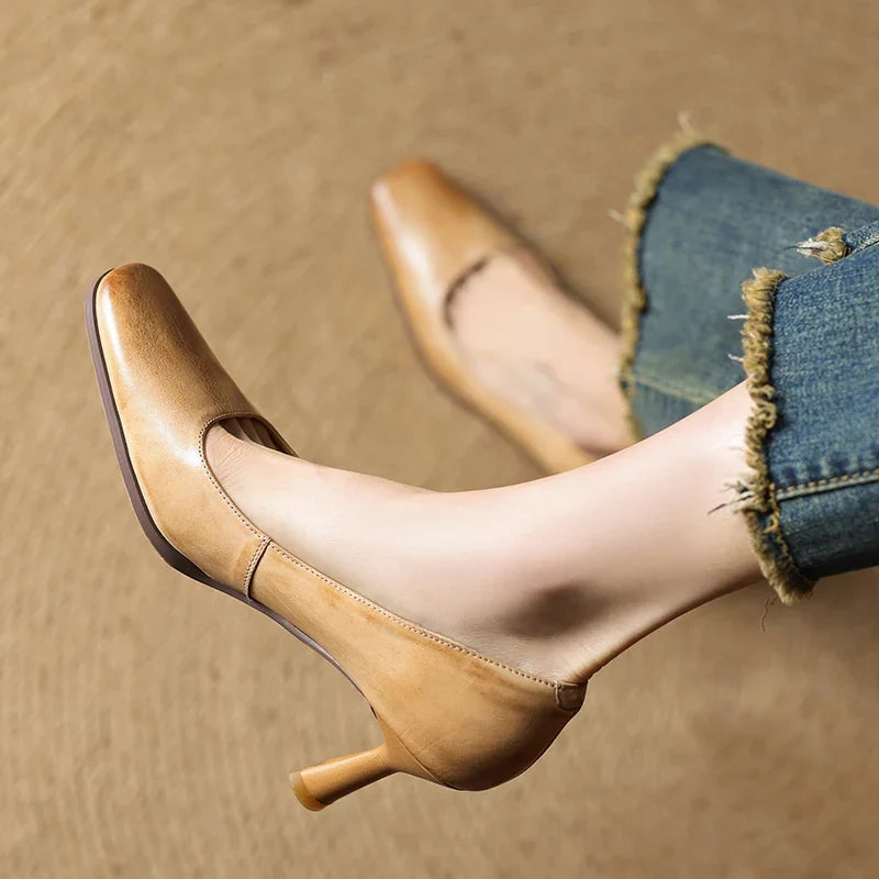 Diara Genuine Leather Heels