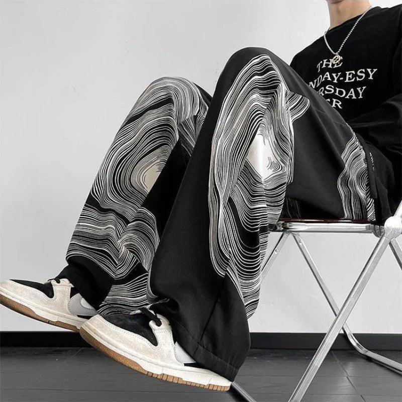 Graph Cotton Trousers