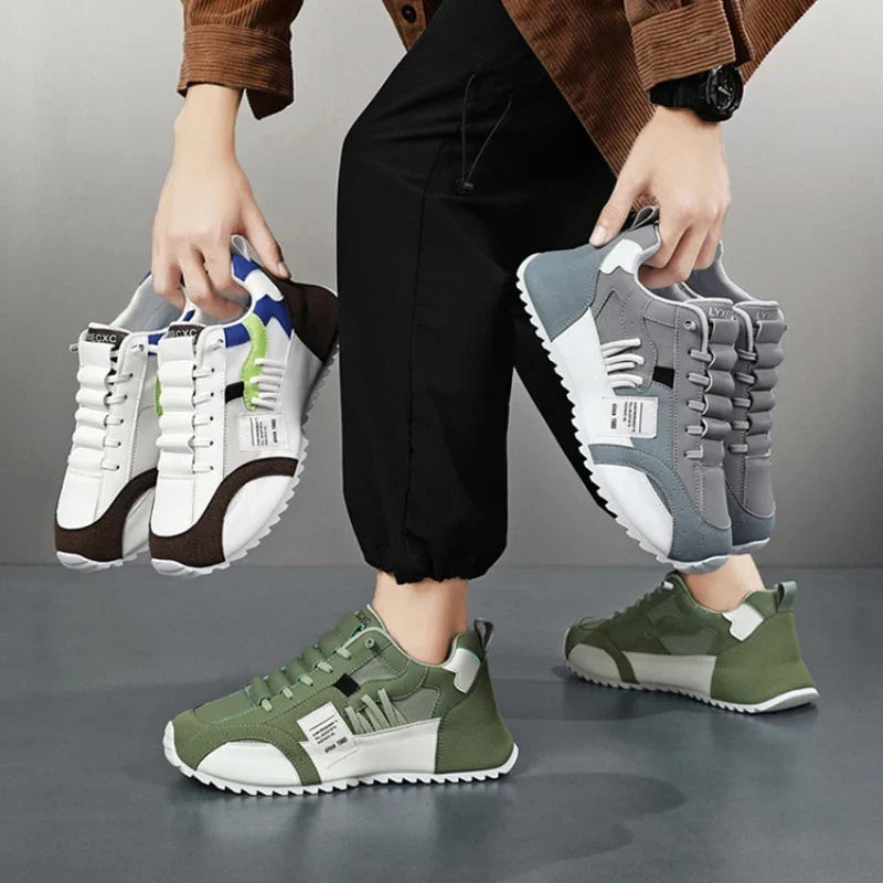 Giuliano | Colorful Retro Suede-Effect and Leather-Like Sneakers
