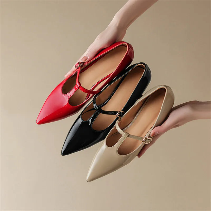 Ileen Genuine Leather Heels