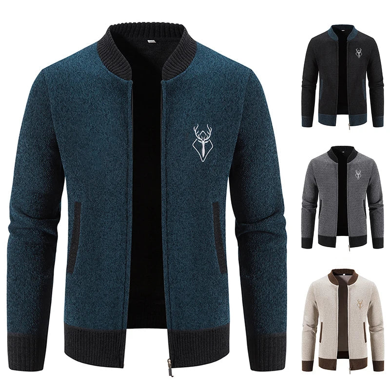 DEER ICON KNIT CARDIGAN FOR MEN