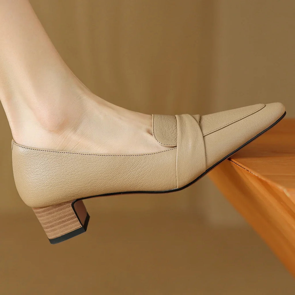 Naira Genuine Leather Pumps