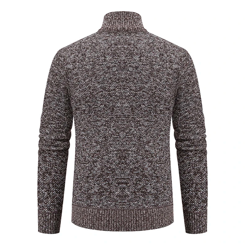 TEXTURED KNIT ZIP JACKET FOR MEN