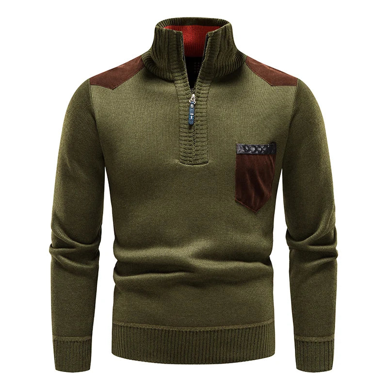 MEN'S FLEECE SWEATER WITH ZIP