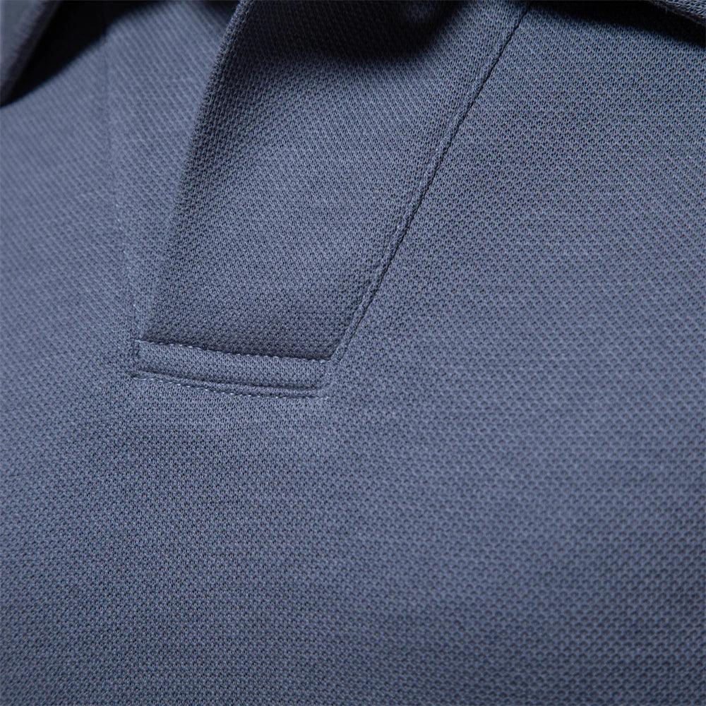 STRUCTURED COLLAR COTTON POLO FOR MEN