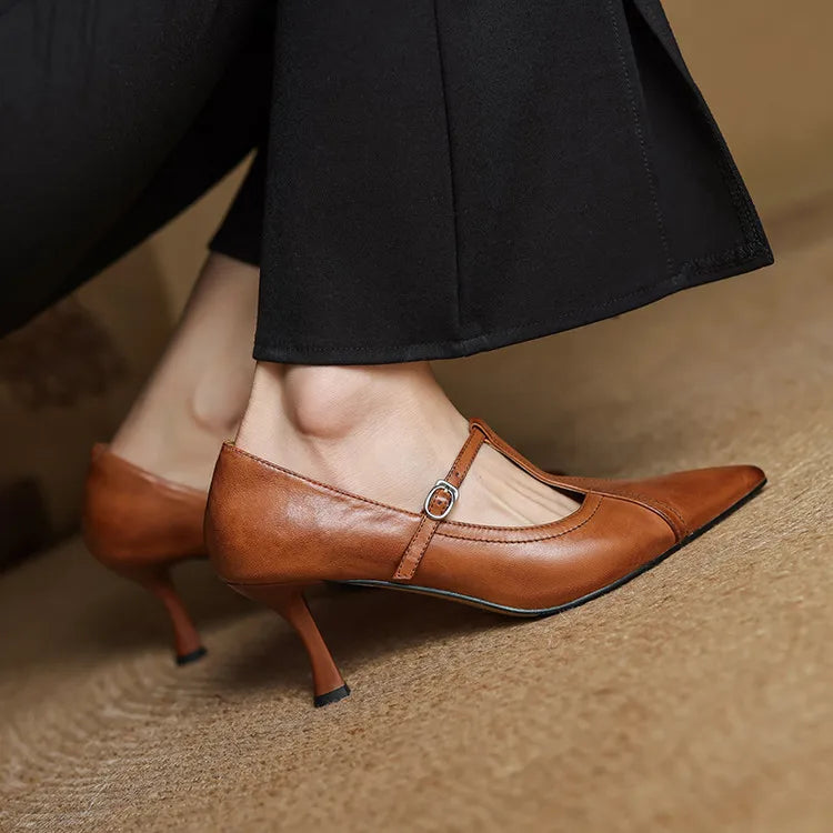 Lorena Genuine Leather Heels