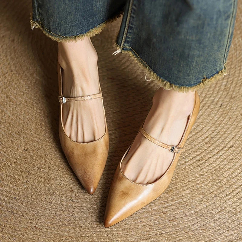 Selene Genuine Leather Pumps