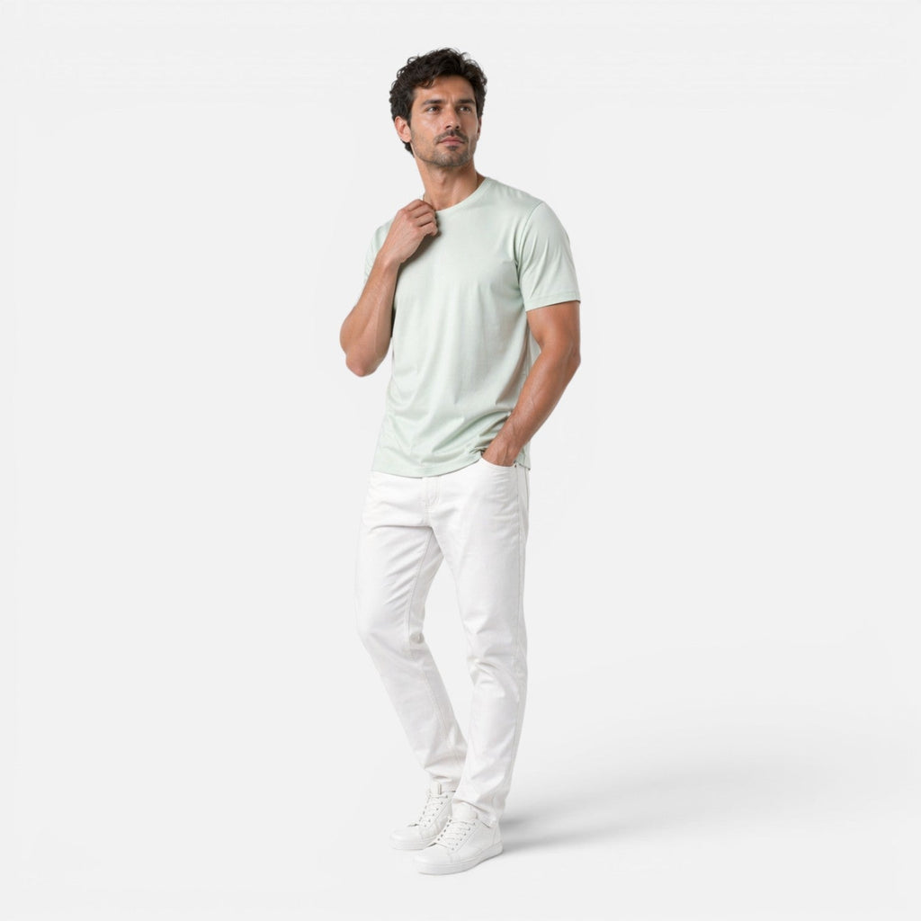 Montarello Men's Ice Silk Lightweight Cooling Crew Neck T-Shirt