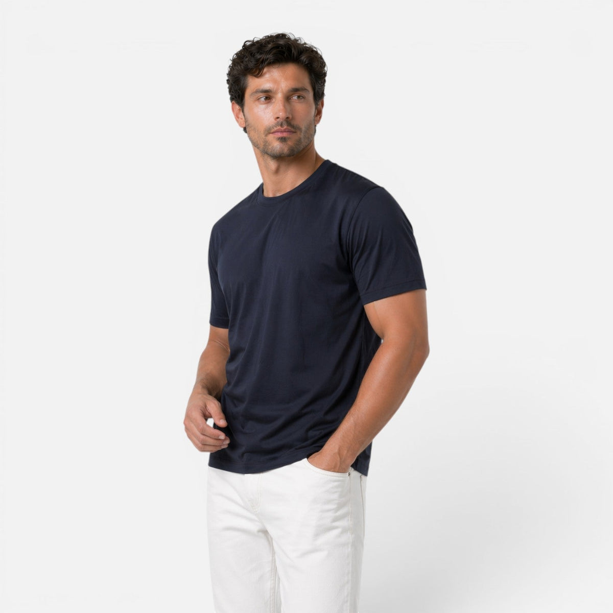 Montarello Men's Ice Silk Lightweight Cooling Crew Neck T-Shirt