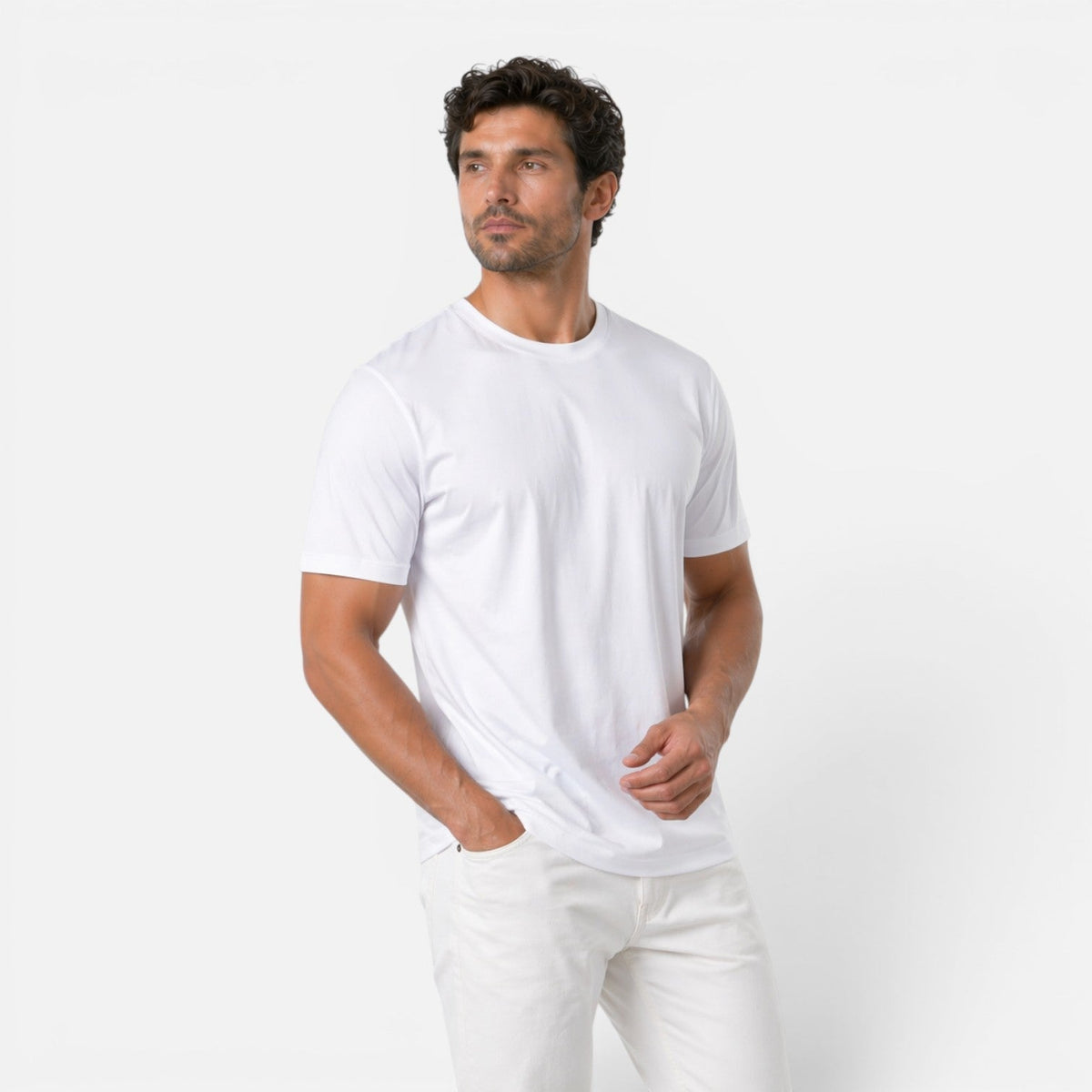 Montarello Men's Ice Silk Lightweight Cooling Crew Neck T-Shirt