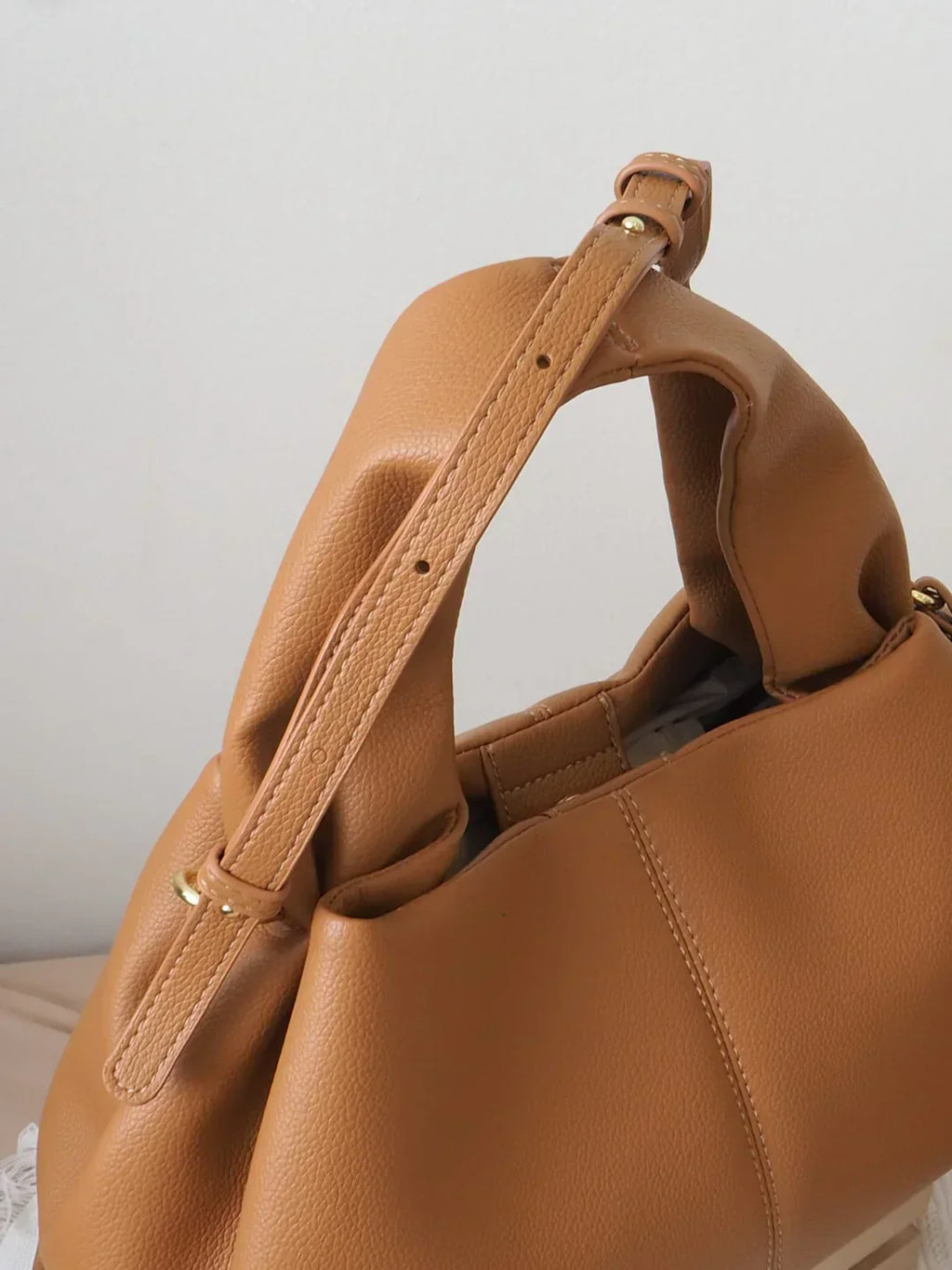 Women's Slouchy Hobo Shoulder Bag with Detachable Strap