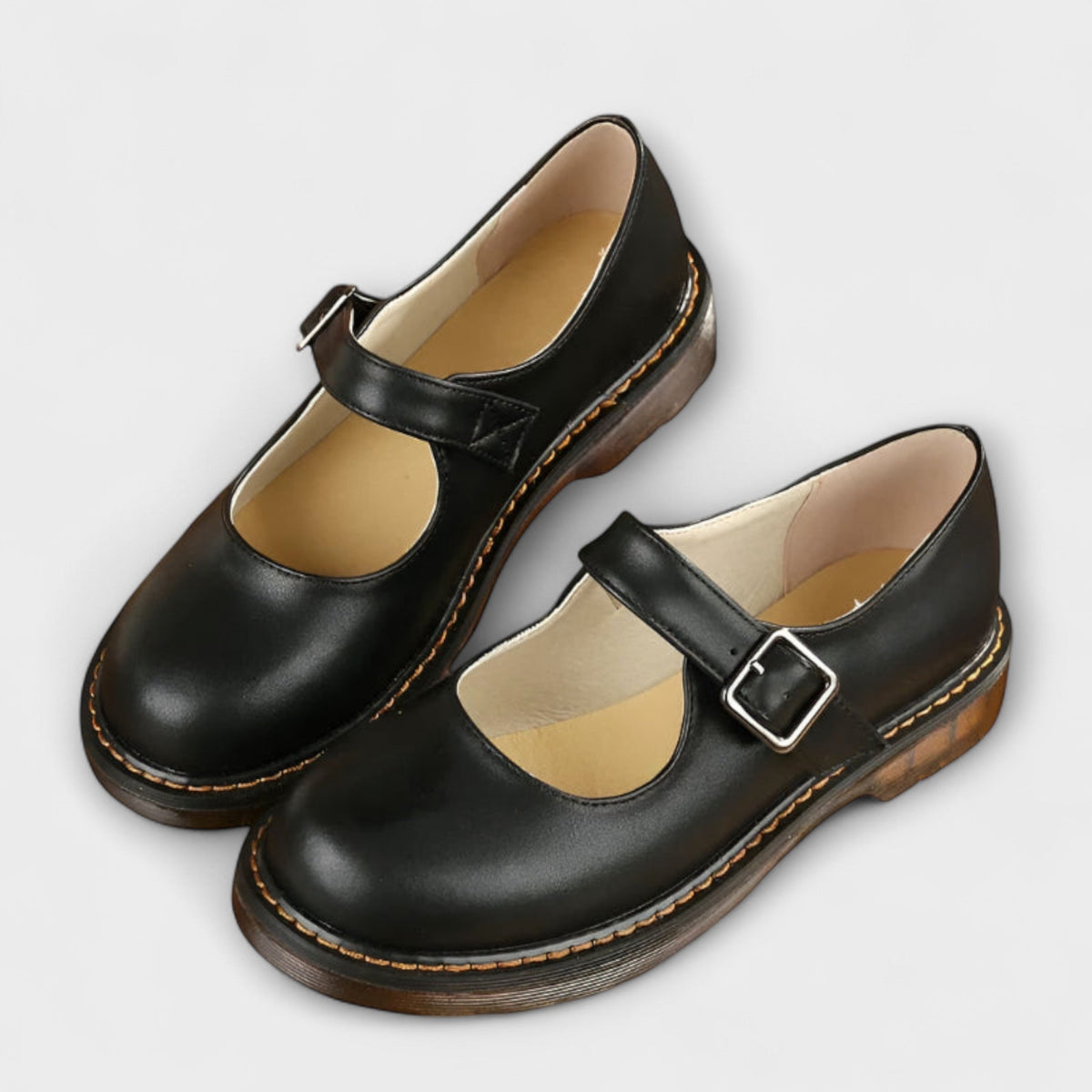 Women's Mary Jane Shoes with Supportive Insole and Adjustable Strap