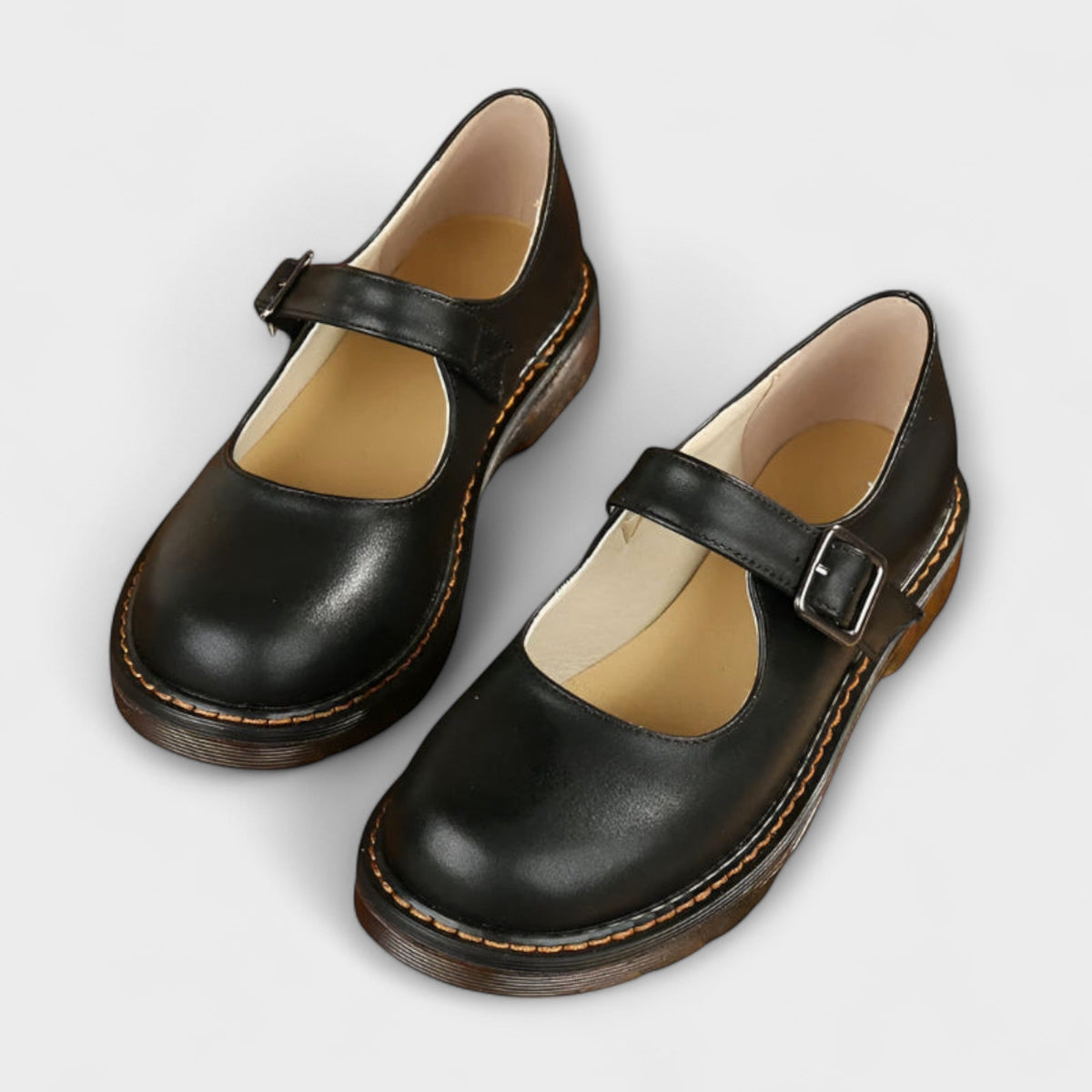 Women's Mary Jane Shoes with Supportive Insole and Adjustable Strap