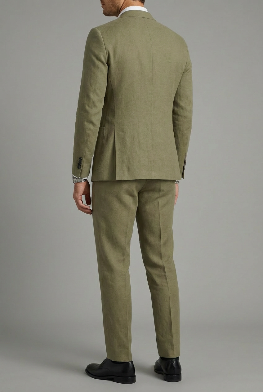 Men's Two-Piece Suit, Notch Lapel, Two-Button Jacket