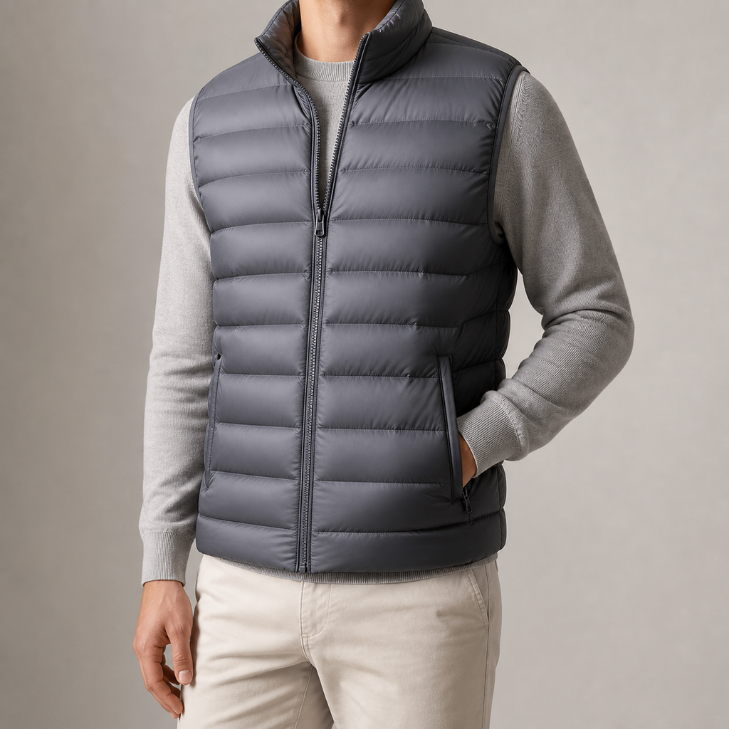 Tavira Quilted Stand Collar Puffer Vest