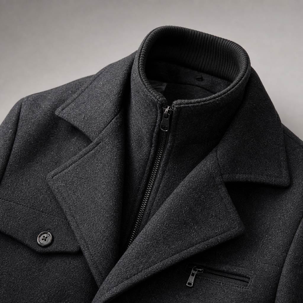 Villach Double Collar Wool Blend Coat