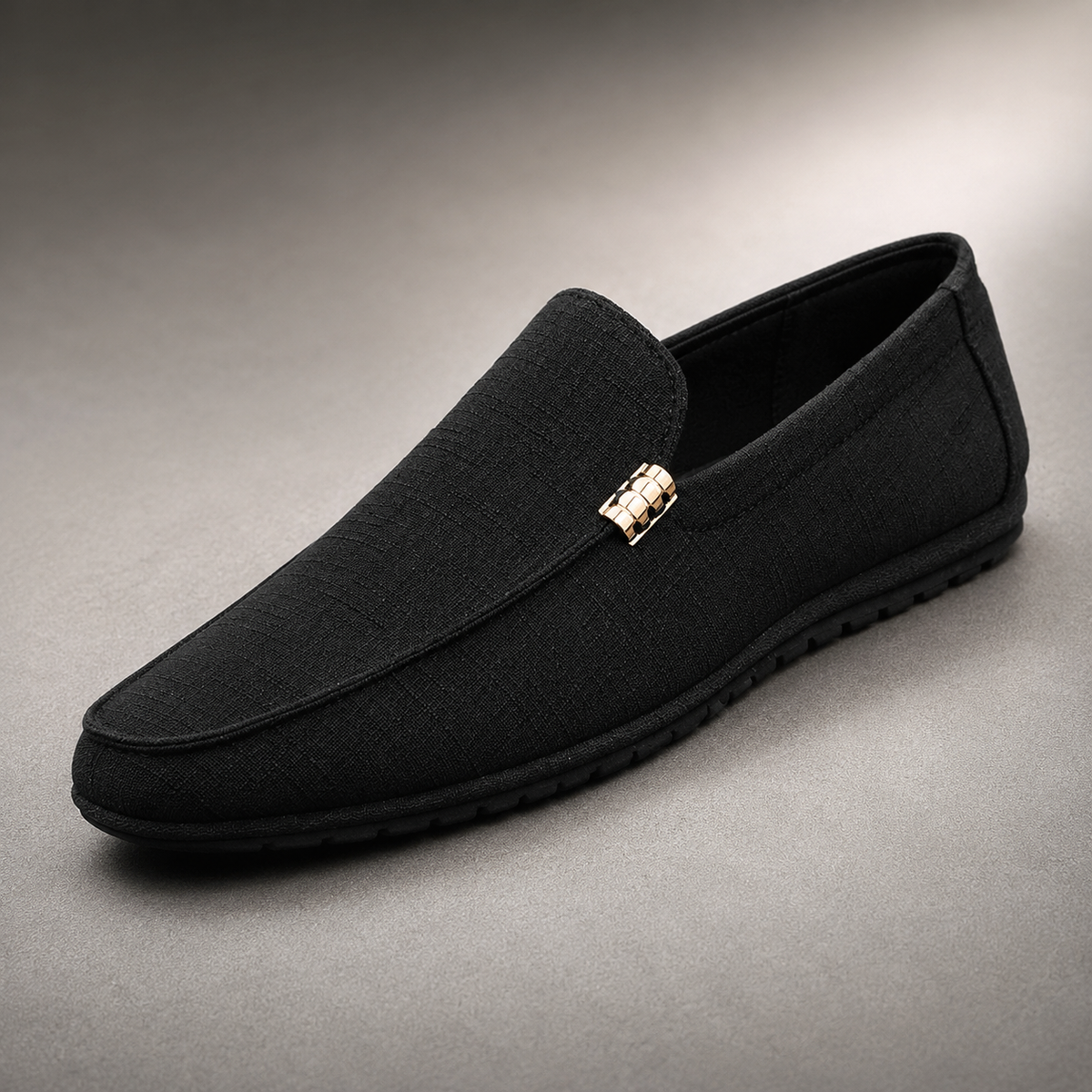 Bari Check Woven Slip On Loafer