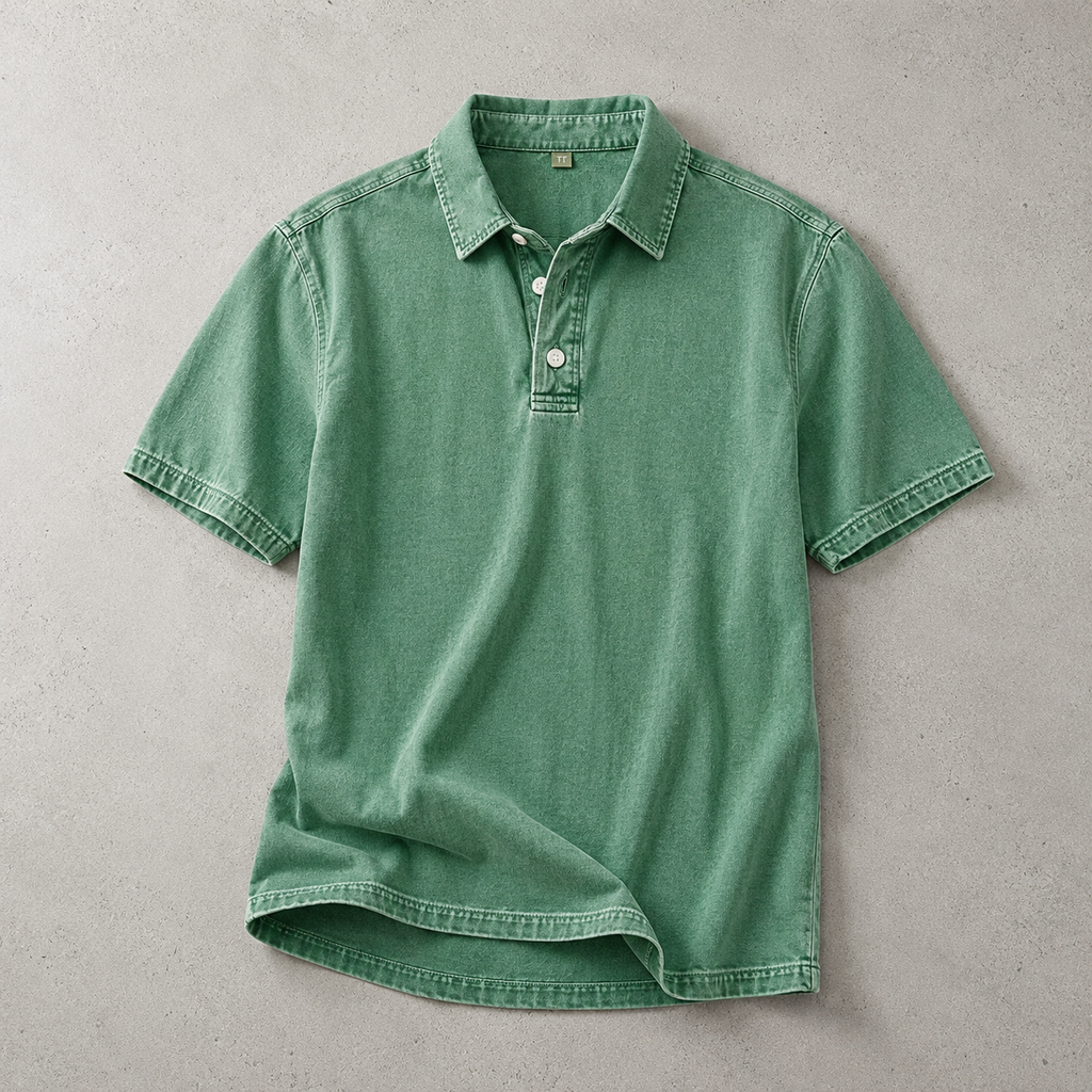 Ischia Washed Cotton Polo Shirt