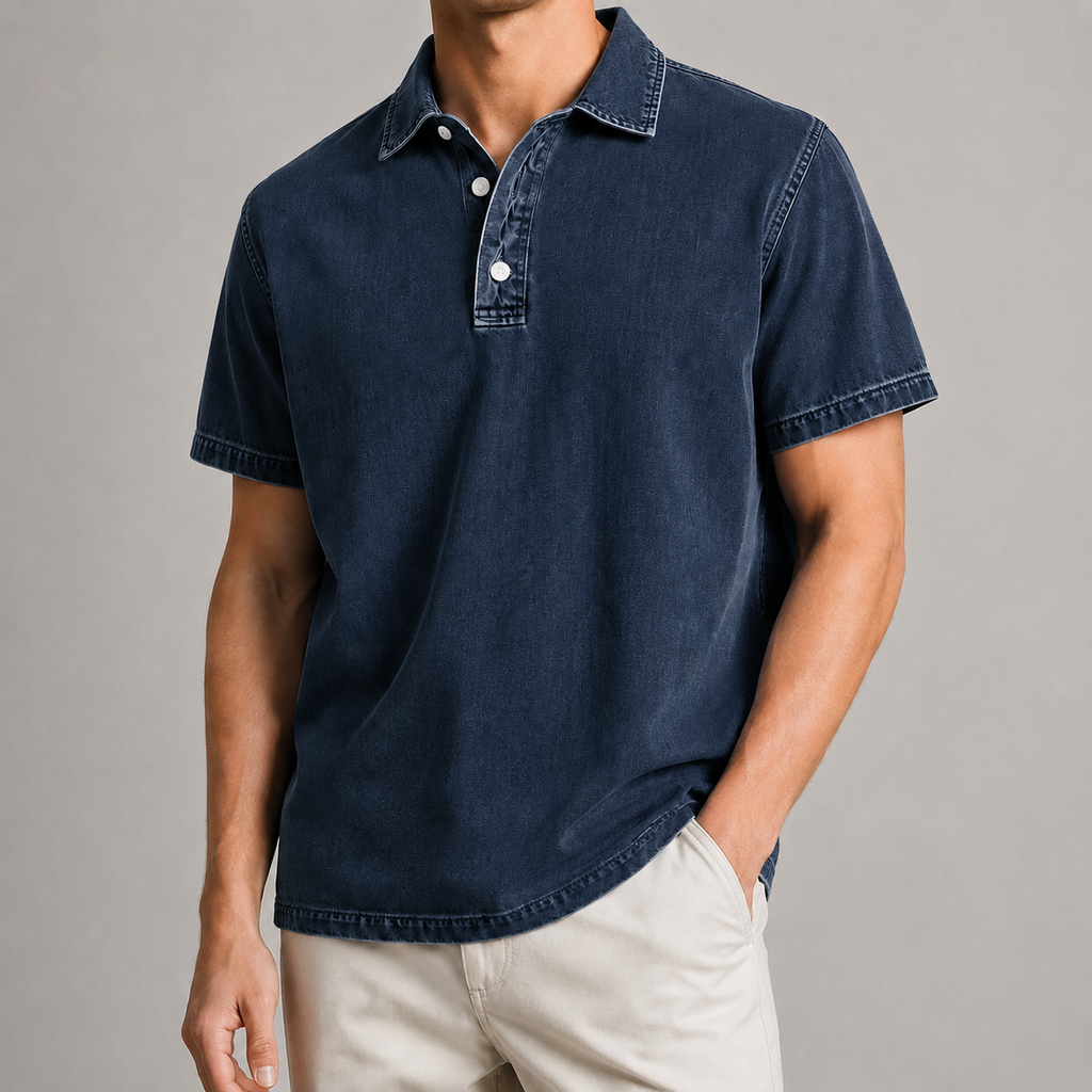 Ischia Washed Cotton Polo Shirt