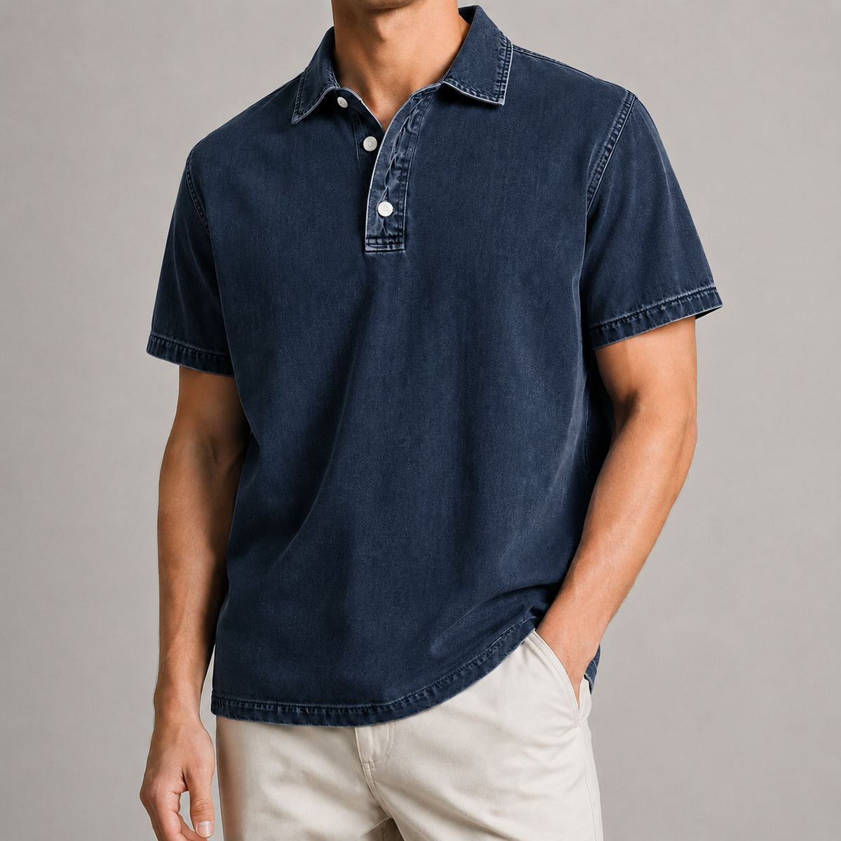 Ischia Washed Cotton Polo Shirt