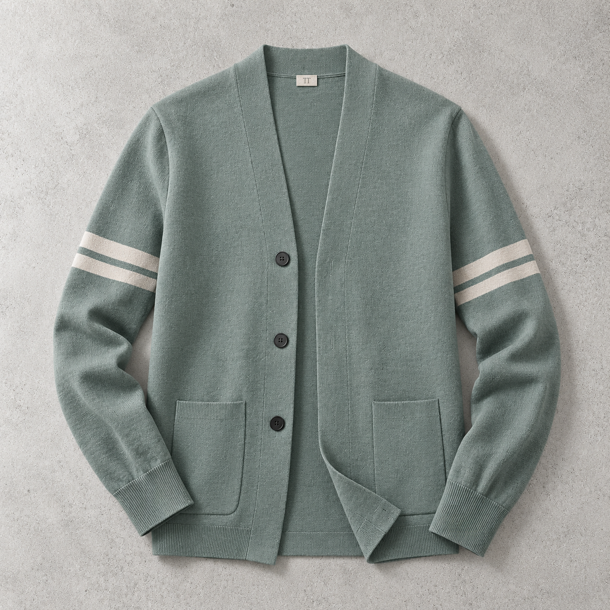 Biarritz Stripe Sleeve Knit Cardigan