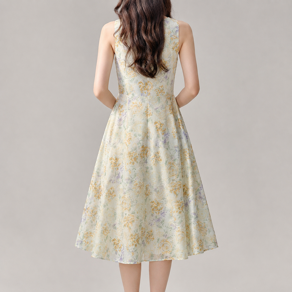 Windsor Floral Tie Shoulder Midi Dress