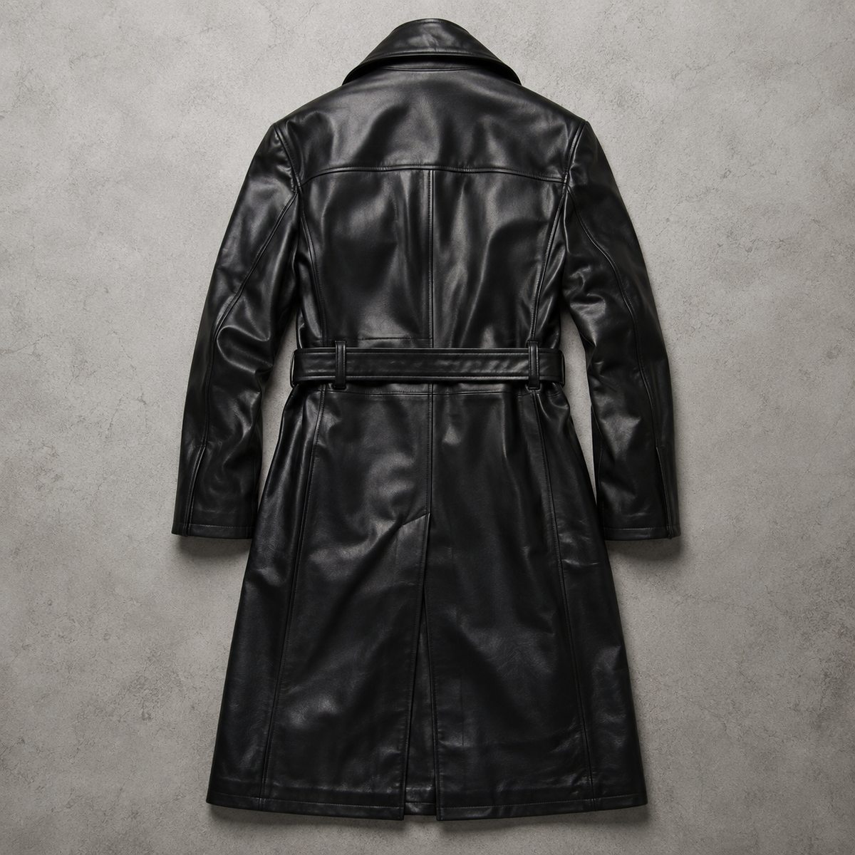 Porto Longline Faux Leather Trench Coat