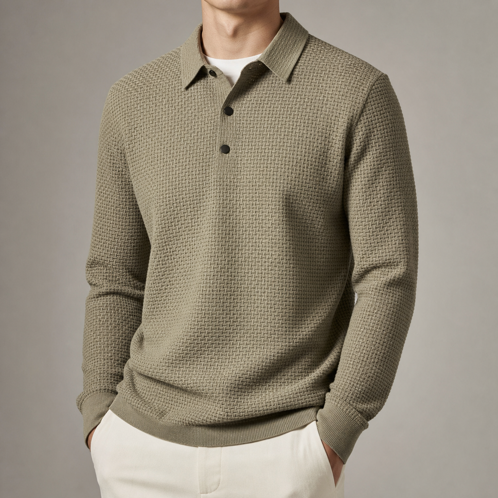 Oristano Textured Knit Polo Shirt