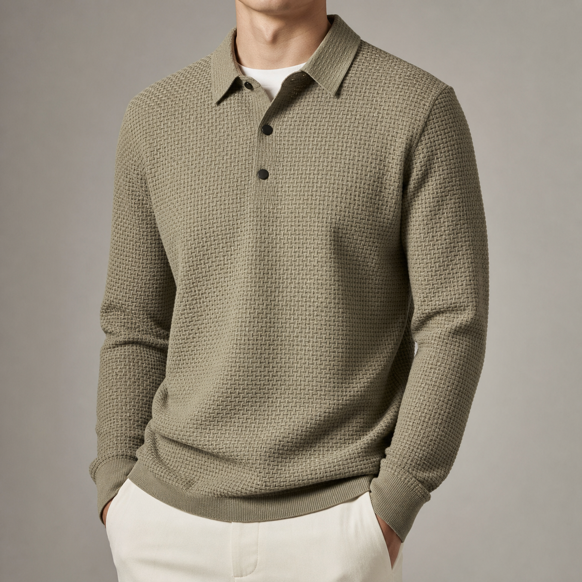 Oristano Textured Knit Polo Shirt