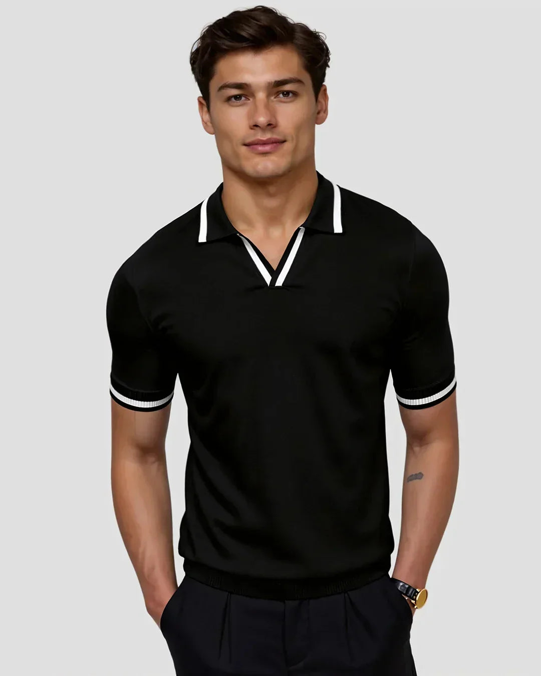 CUSTOM POLO IN PIQUÉ WITH CONTRASTING DETAILS